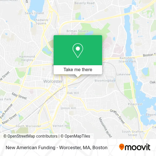 New American Funding - Worcester, MA map
