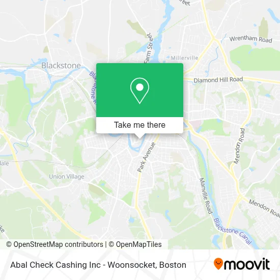 Abal Check Cashing Inc - Woonsocket map