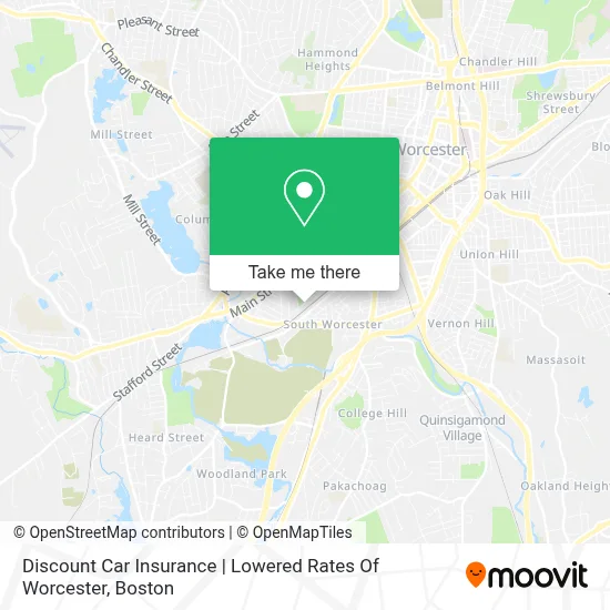 Discount Car Insurance | Lowered Rates Of Worcester map
