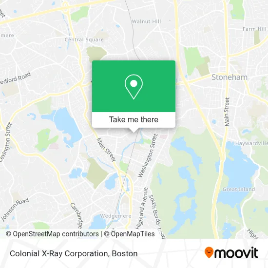 Colonial X-Ray Corporation map