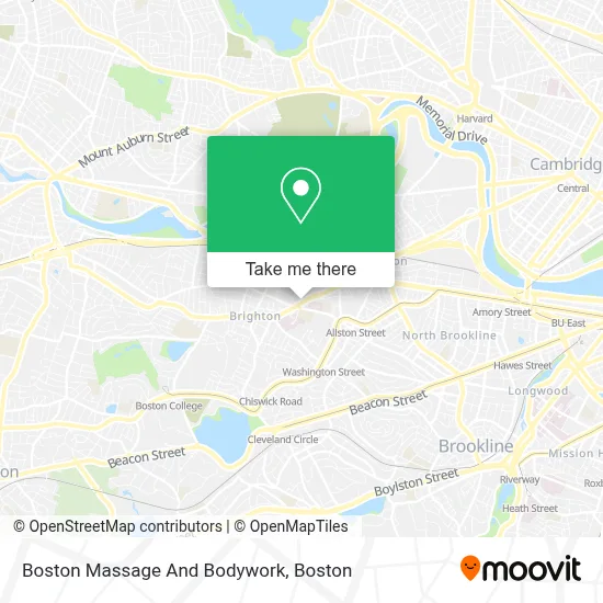 Boston Massage And Bodywork map
