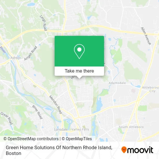 Green Home Solutions Of Northern Rhode Island map
