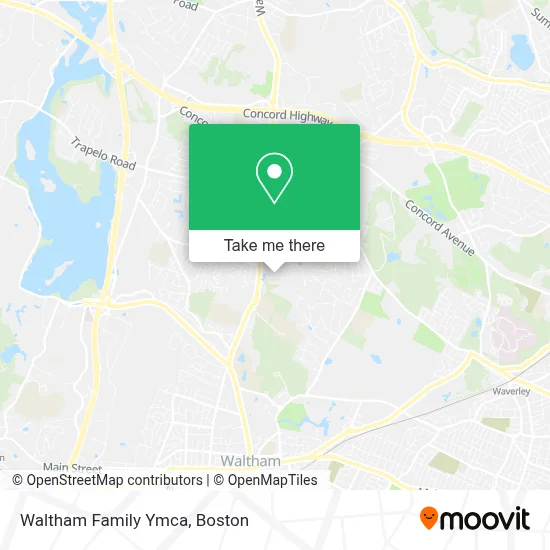 Waltham Family Ymca map