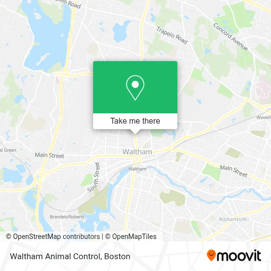 Waltham Animal Control map