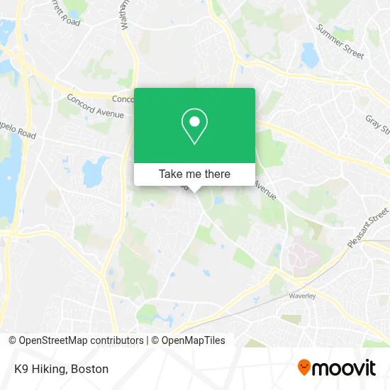 K9 Hiking map