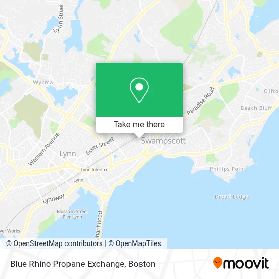 Blue Rhino Propane Exchange map
