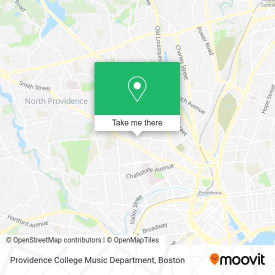 Providence College Music Department map