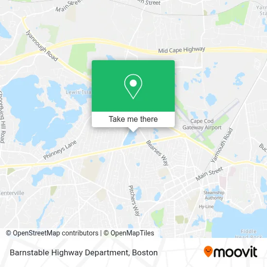 Barnstable Highway Department map