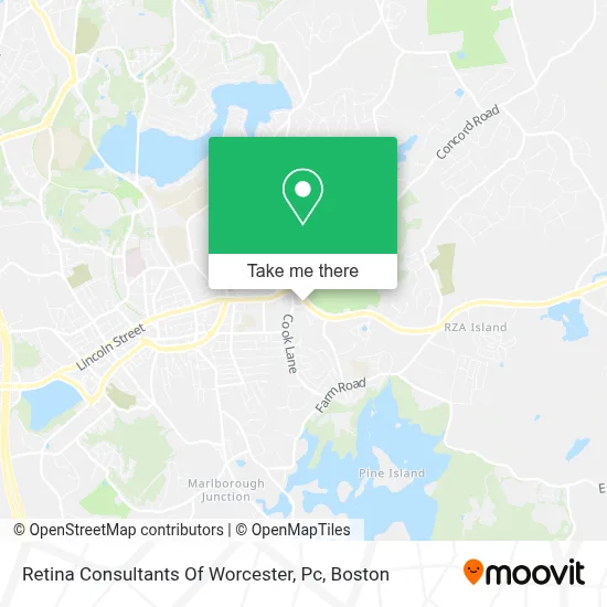Retina Consultants Of Worcester, Pc map