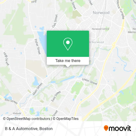 B & A Automotive map