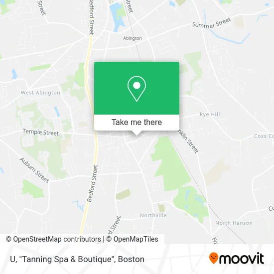 U, "Tanning Spa & Boutique" map