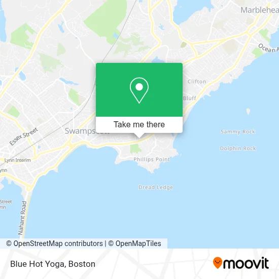 Blue Hot Yoga map