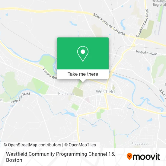 Westfield Community Programming Channel 15 map