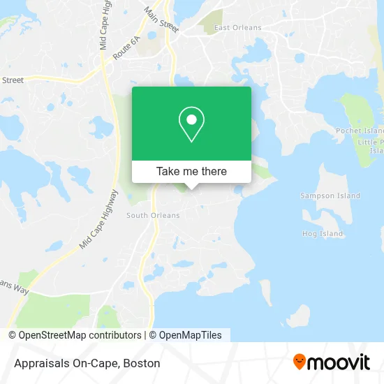Appraisals On-Cape map