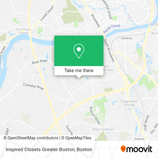 Inspired Closets Greater Boston map