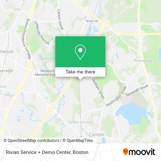 Rivian Service + Demo Center map