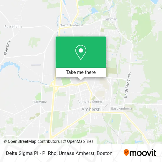 Delta Sigma Pi - Pi Rho, Umass Amherst map