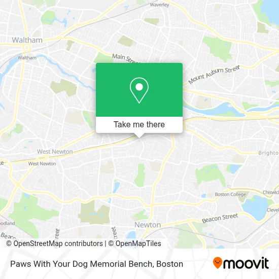 Paws With Your Dog Memorial Bench map