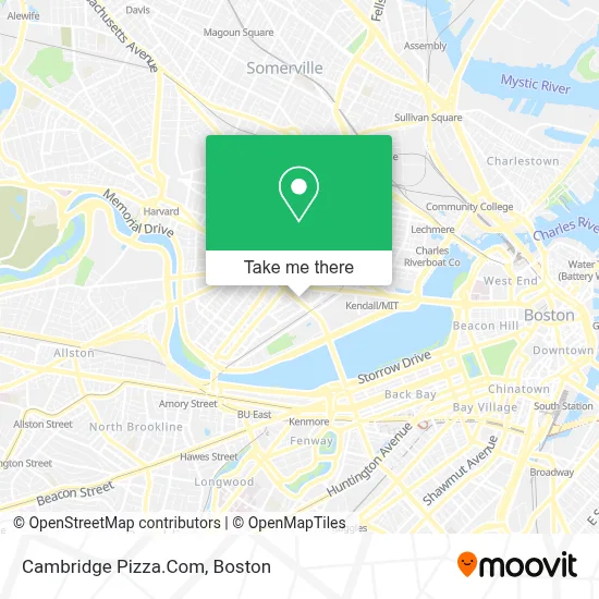 Cambridge Pizza.Com map