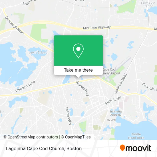 Lagoinha Cape Cod Church map