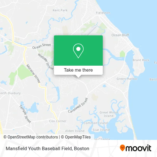 Mansfield Youth Baseball Field map