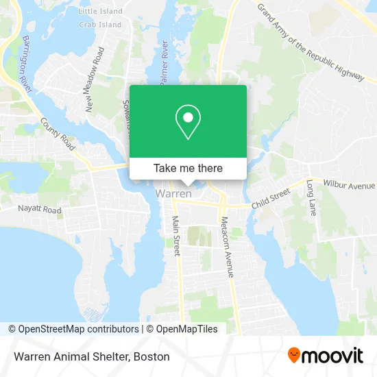 Warren Animal Shelter map