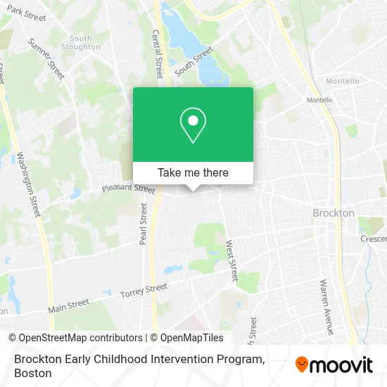 Brockton Early Childhood Intervention Program map