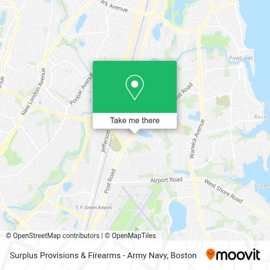 Surplus Provisions & Firearms - Army Navy map