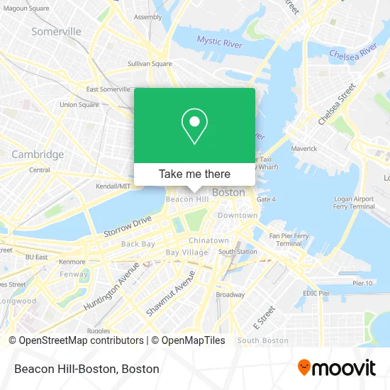 Beacon Hill-Boston map