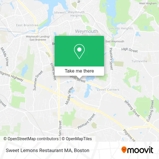Sweet Lemons Restaurant MA map