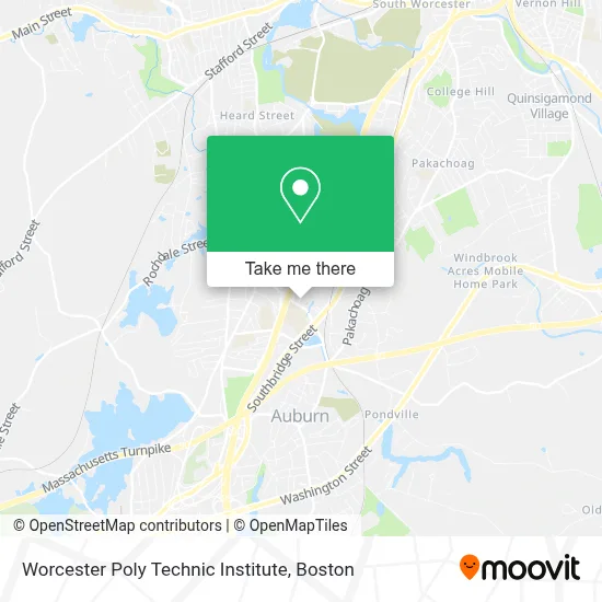 Worcester Poly Technic Institute map