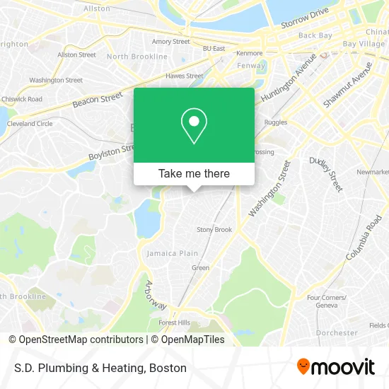 S.D. Plumbing & Heating map
