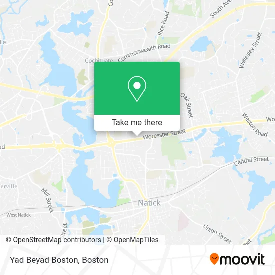 Yad Beyad Boston map