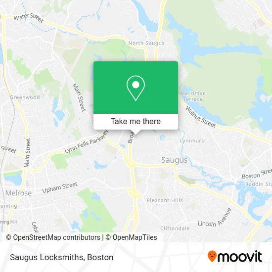 Saugus Locksmiths map