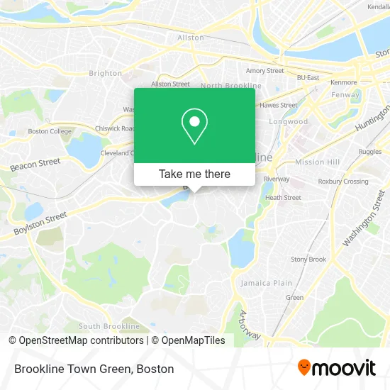 Brookline Town Green map