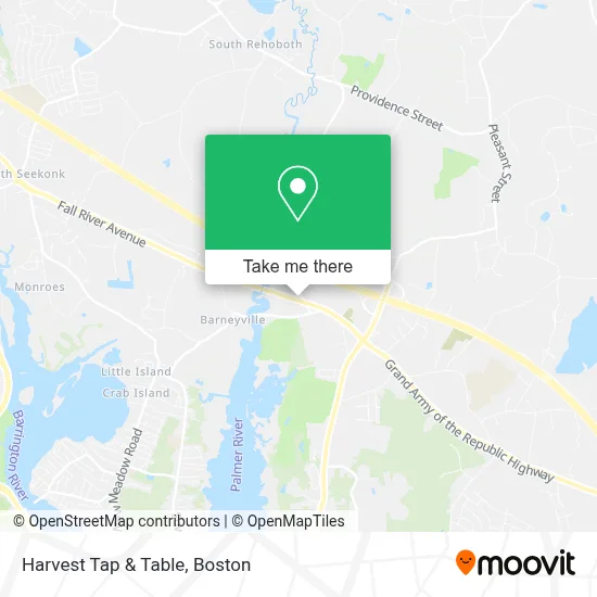 Harvest Tap & Table map