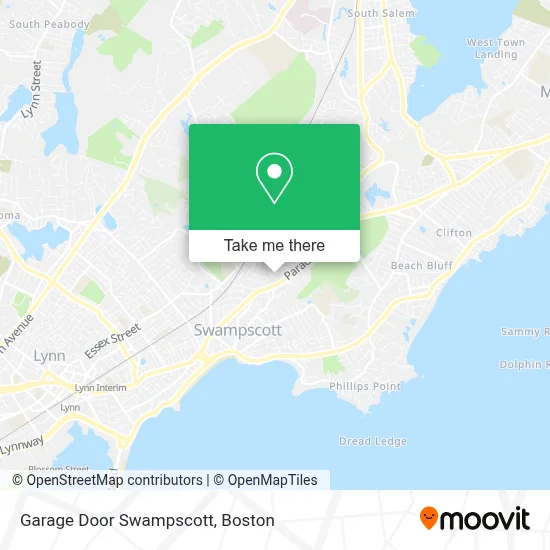 Garage Door Swampscott map