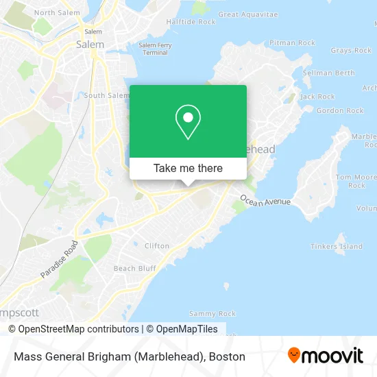 Mass General Brigham (Marblehead) map