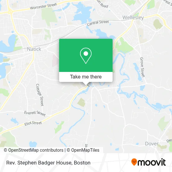 Rev. Stephen Badger House map