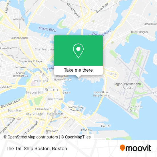 The Tall Ship Boston map