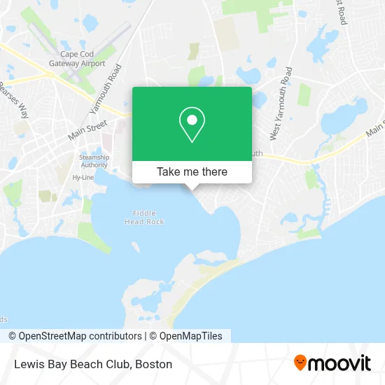 Lewis Bay Beach Club map