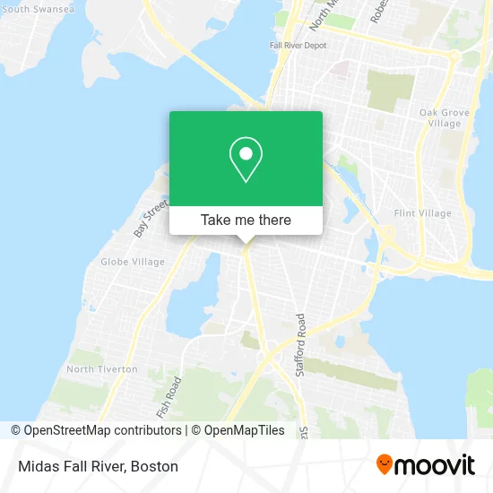 Midas Fall River map