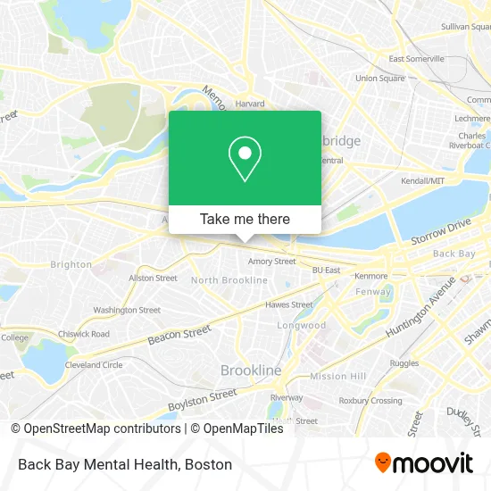 Back Bay Mental Health map