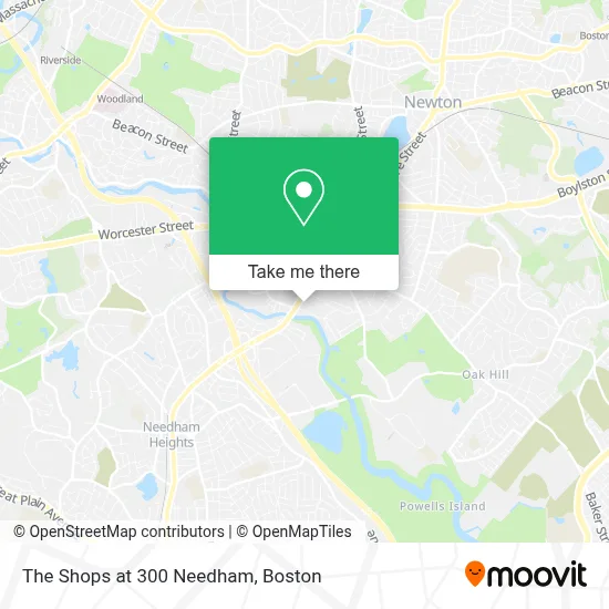 The Shops at 300 Needham map
