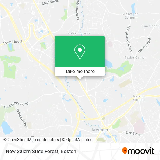 New Salem State Forest map