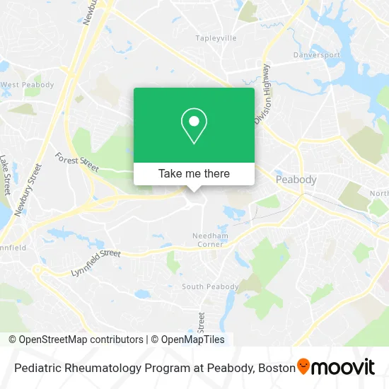 Pediatric Rheumatology Program at Peabody map