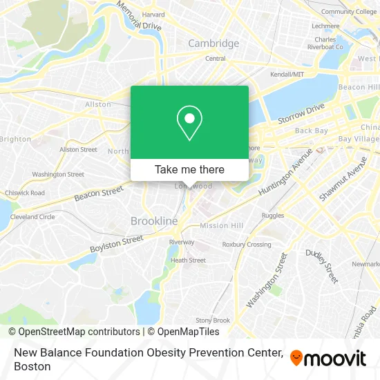 New Balance Foundation Obesity Prevention Center map