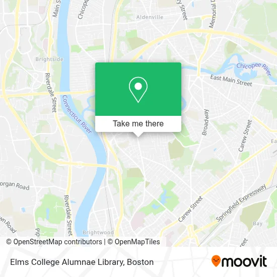 Elms College Alumnae Library map