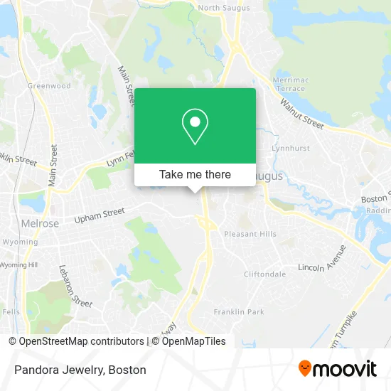 Pandora Jewelry map