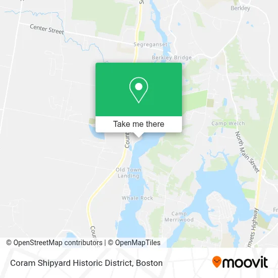 Coram Shipyard Historic District map